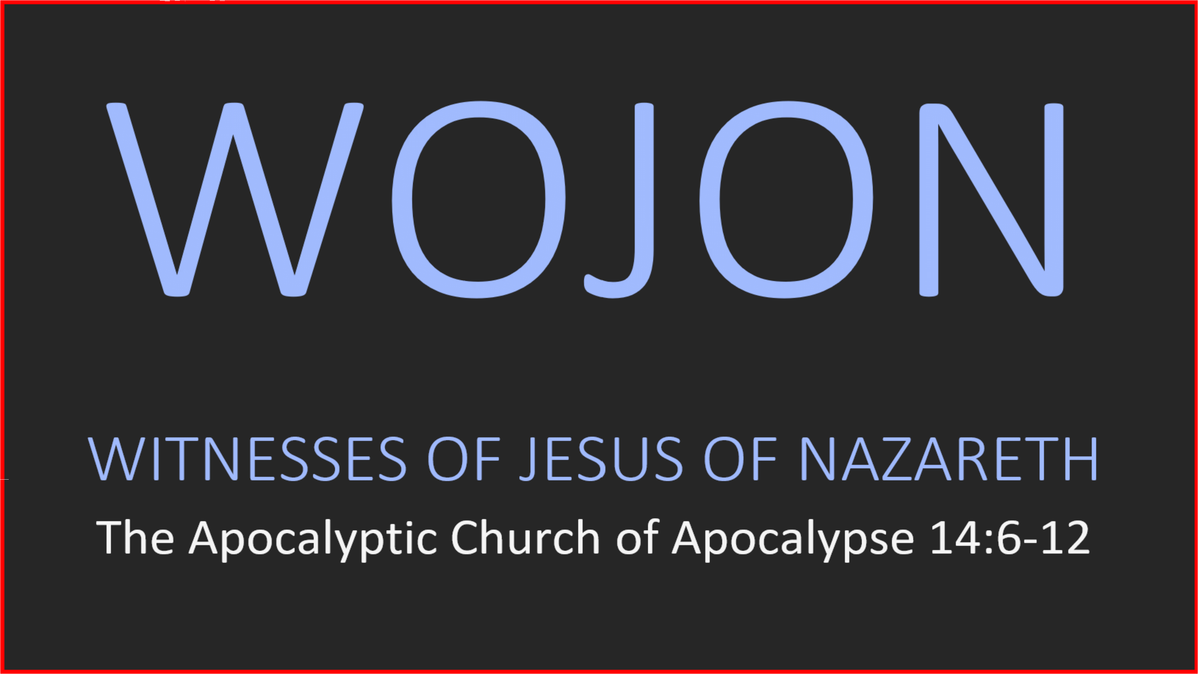 WITNESSES OF JESUS OF NAZARETH